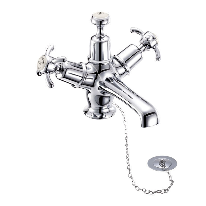 Anglesey Medici basin mixer with plug and chain waste 